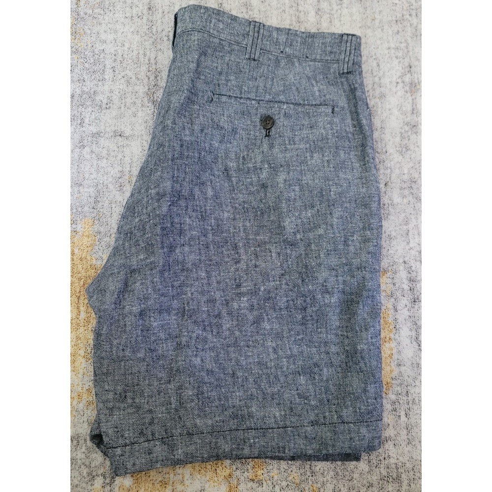 J‎ Crew Men's Linen Blend Gramercy 9" Inseam Blue Casual Chino Shorts Size 34W